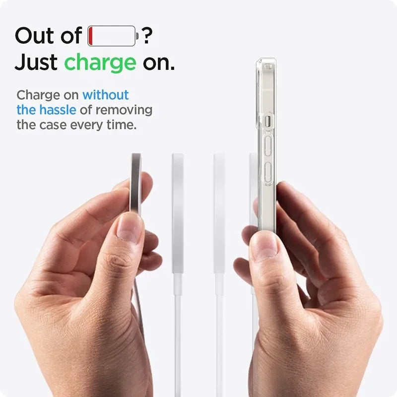 Étui Magnétique Transparent iPhone – Compatible MagSafe