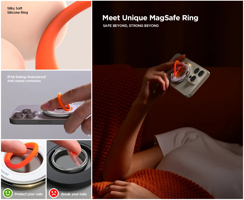 Support Anneau MagSafe Joyroom | Grip Magnétique iPhone 16 15 14 13 | NOVACASE