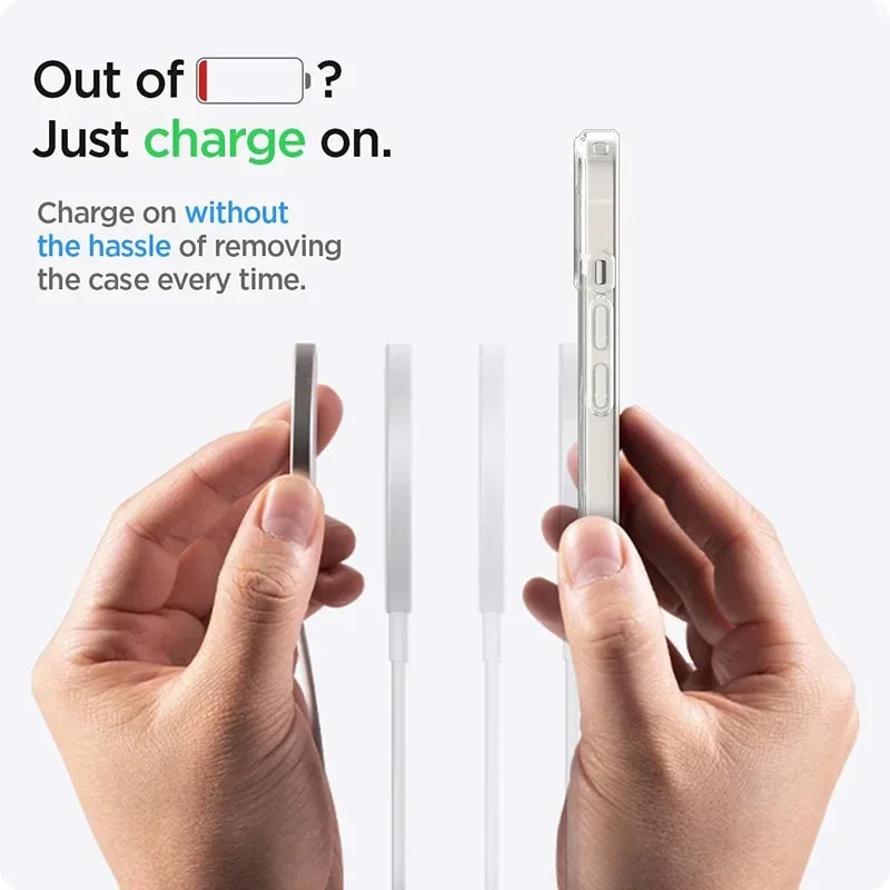 Étui Magnétique Transparent iPhone – Compatible MagSafe