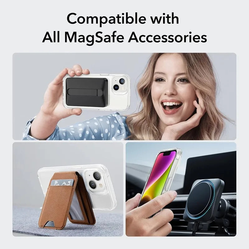 Étui Magnétique Transparent iPhone – Compatible MagSafe