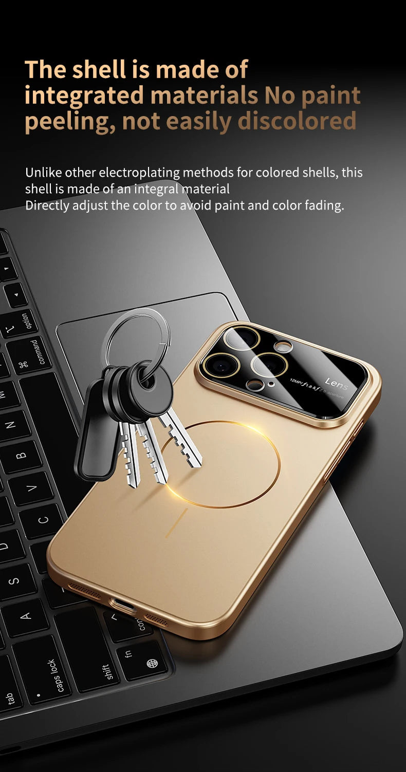 Coque iPhone MagSafe Luxe – Protection Caméra Renforcée | iPhone 15, 16, 17 Pro Max