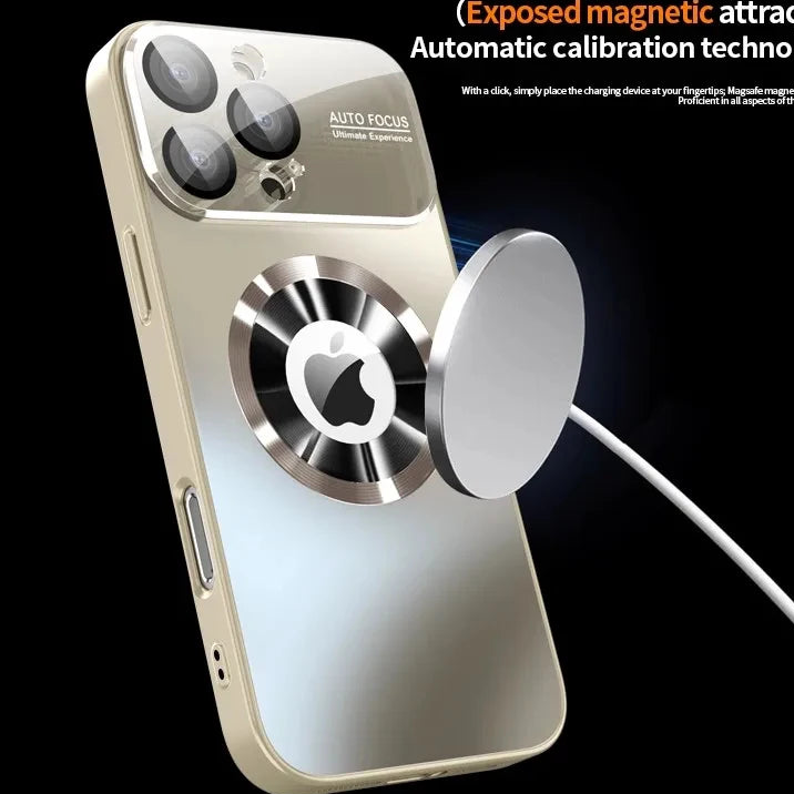 Coque Luxe Titane Métallisé Mat – Compatible MagSafe – iPhone 11 à 17 Pro Max